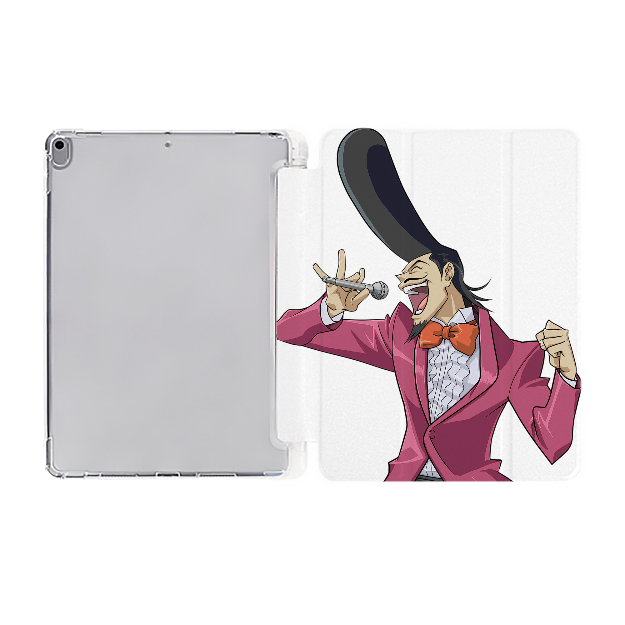 （画像用） 遊☆戯☆王 Yu-Gi-Oh! IPad ケース ペン収納付き 三つ折りスタンド PUレザー×シリコン 対応機種9.5/10.5/10.9インチ